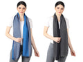 Flyer Women's stole/scarf Colour- Sky Blue & Grey AND Black & Grey soft viscose ethnic scarves pack of 2 ST-06-ST-07