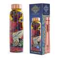 INDIAN ART VILLA Pure Copper Water Bottle 900 ml, Rajasthani Meena Printed Design, Ayurvedic Health Benefits, Leak-Proof for Home, Office, Gym, Yoga & Travel