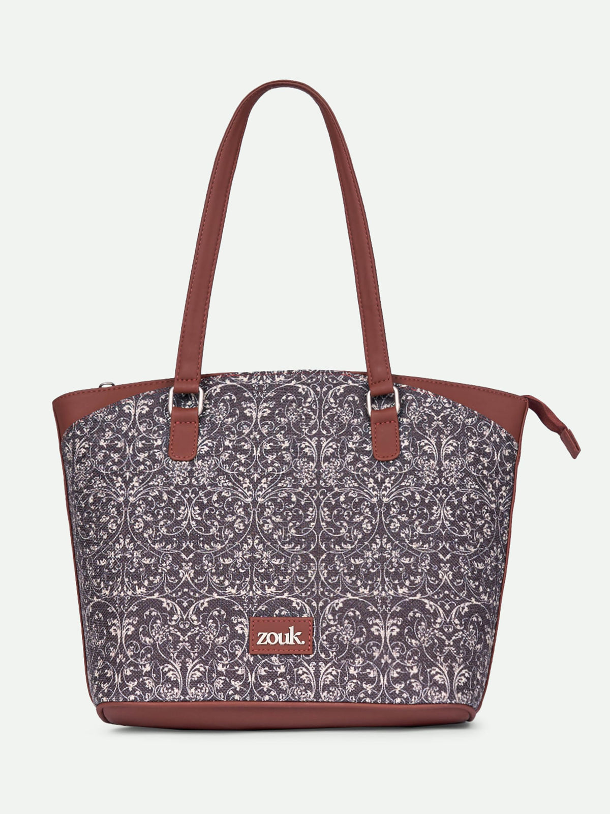 ZOUK Lattice Lace Printed Vegan Multicolor Classic Travel Tote For Women's Ladies