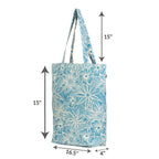 AQVA Printed Pack of 3 Cotton Tote Bag for Women | Trendy Stylish Multipurpose Handbags for Daily Use | Shoulder Bag for Shopping, Beach, Travel and Grocery | Set 2