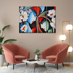 VIBECRAFTS Beautiful Radha Krishna 4 Pieces Canvas Wall Painting Fitted With Wooden Frame For Home | Office | Living Room | Gift (PTVC4Pcs1_13507)
