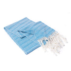 Baby Trapoz Mexican Rebozo Scarf, Shawl, Ideal for Natural Birth, Doula Massage, 98.5, Turquoise, Turquoise & White, One Size
