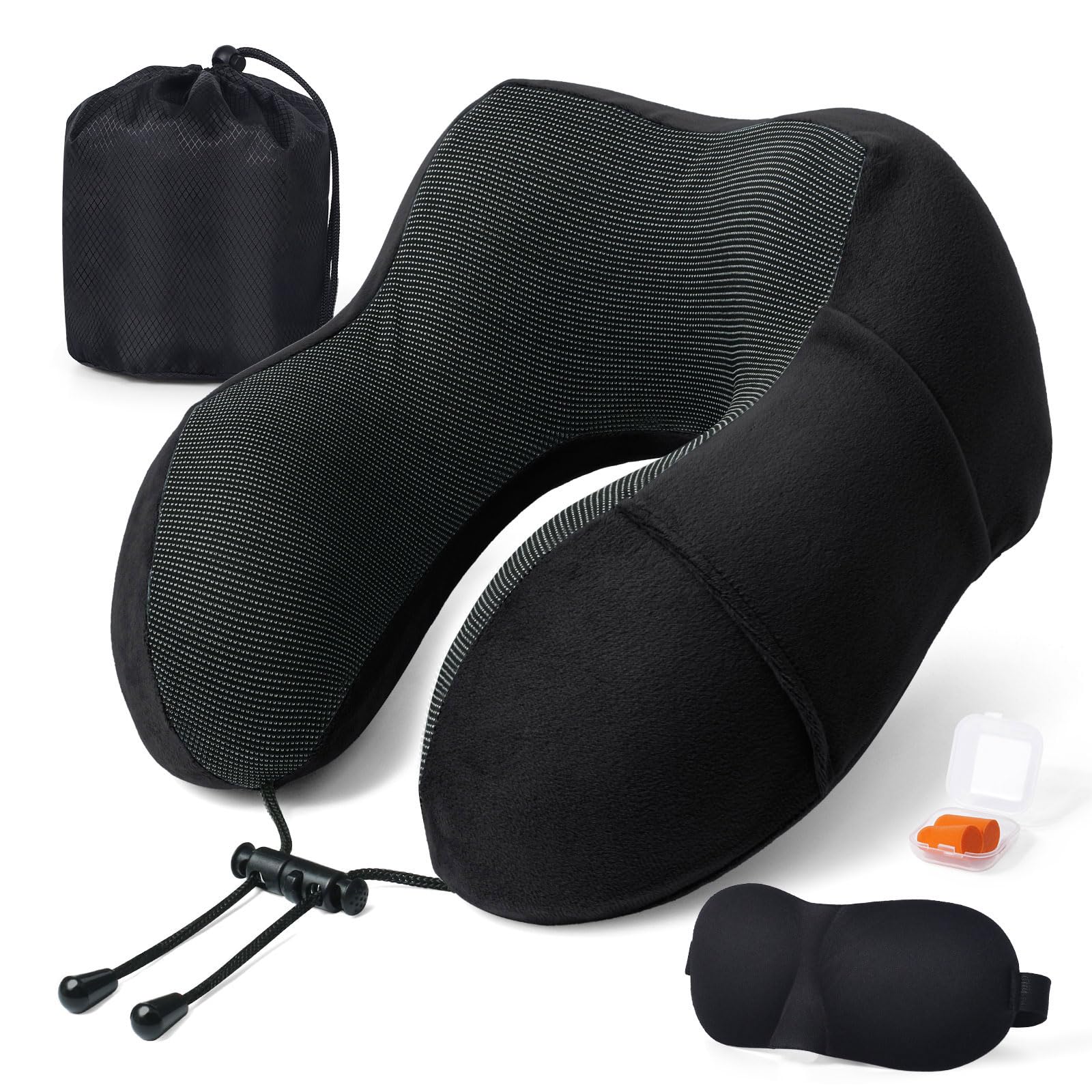 Shoppax Adjustable 100% Super Soft Cotton Eye Mask Sleep Mask Super Smooth Sleep Mask and Blind Fold (Black)