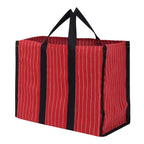 DOUBLE R BAGS Big Eco Cotton Canvas Shopping Bag | Red Jhola Bag for Milk, Grocery, Fruits & Vegetables | Reinforced Handles | 43×21×35.5 cm | 1 Compartment Kitchen Essential (Pack of 1)