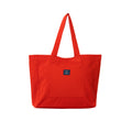 AQVA Cotton Canvas Tote Bag for Women & Girls | Shoulder Bag with Magnetic Button Closure & Solid Colour | Multipurpose Shopping, Travel, Beach, Office Bag | Good Gift Choice for Women (Red)