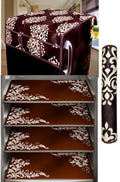 REVEXO Kitchen Combo Fridge Top Cover, 2 Piece Fridge Handle Cover, 4 Pcs Fridge Mats, (Set of 6 Piece) rev-029 Kafalo