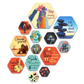 Artvibes Life Is All About Balance Hexagon Shape MDF Wooden Wall Decor Items | Quotes Decor Item | Wall Poster | Office Decor | Wall Art Print | Inspirational quotes | Gift Items (WPS_209N), Set of 13