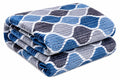 Gullivar Milan Cozy Ultra Soft Flannel Blanket for Single Bed 220x160 cm| Luxury Throw for Couch, Sofa, Camping & Travel| 250 GSM Printed Warm AC Blanket for Winter & All Season (Blue & Grey) Kafalo