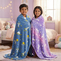 Famyo Glow in The Dark Flannel Fleece Blanket Combo 200x152 cm Kafalo