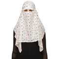 7 season's Girls Cotton Scarf Cum Mask Universal Size Usable For Vehicle Driver For Sunlight Uv Protection White Printed Design (Star-S), Female