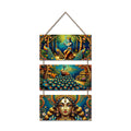 Artvibes Krishna With Flute Spiritual Wooden Wall Hanger for Home | Living Room | Spiritual Decor Items | Religious Wall Art | Wall Poster | Artwork| Stylish Modern Decor Item | Gift Items (WH_9439N)