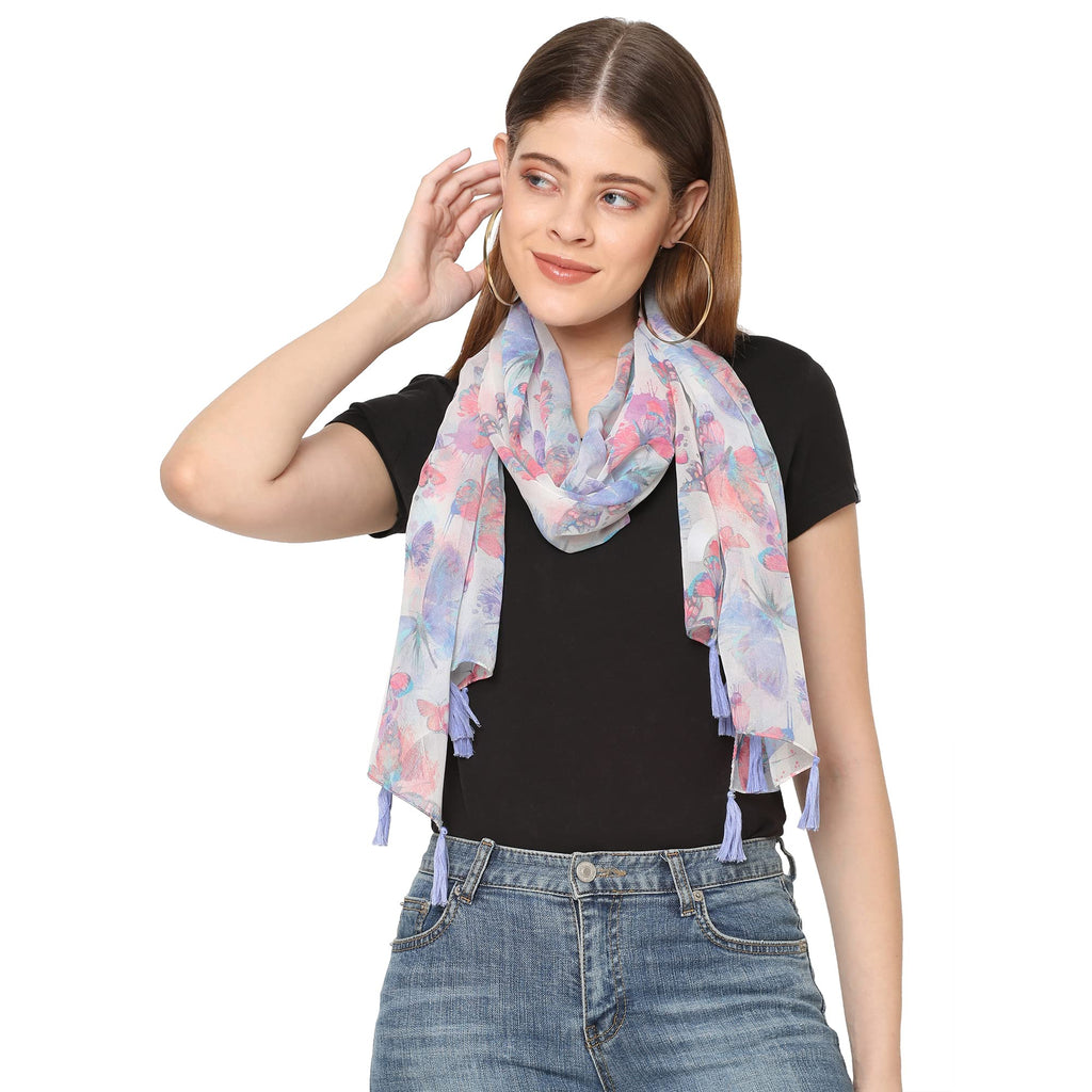 SAHIL SCARF Premium Multicolor Fancy Scarf Lightweight & Comfortable for All Seasons (180x55CM)
