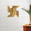 KridayKraft Ganesha Metal Statue,Ganpati Wall Hanging Sculpture,Metal Swastik Ganesha Murti Lucky for Home & Office,Religious Showpiec Gift idol on Diwali,Birthday,Wall Decorative Feng Shui Article...
