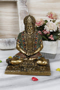 ARTVARKO Brass Lord Hanuman Ji Murti Meditation Bajrangbali Bhagwan Statue for Pooja Gift Living Room Home Décor 8 Inch