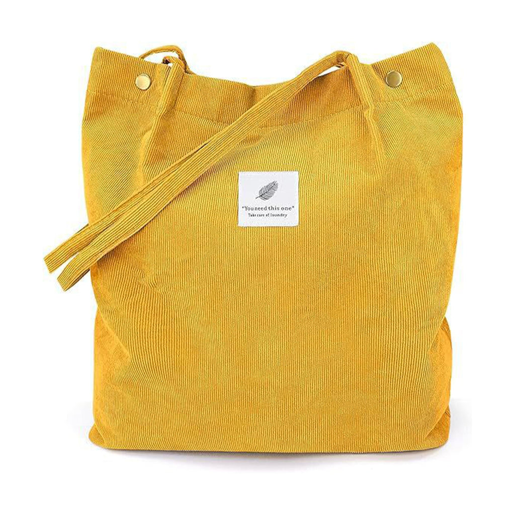 Kraptick Tote Bags – Shoulder Stylish Tote Bag for Everyday Use For Women Compact Reusable Perfect as a Grocery Tote Bag, Shopping Bags for Girls (Yellow)
