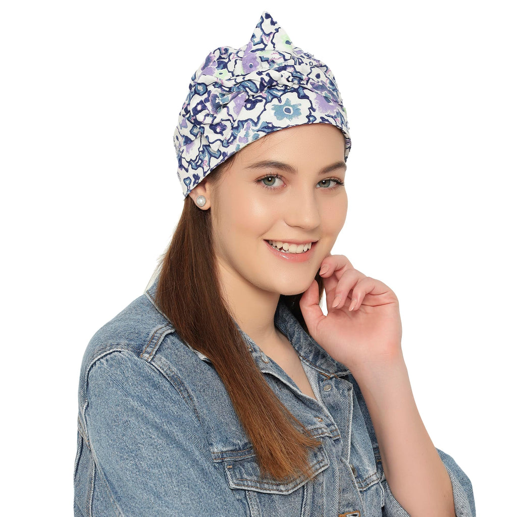 The Headscarves Premium Cotton Printed Headscarf for Women – Soft Chemo Headwear, Stylish Hijab Cap, Breathable Headwrap for Hair Loss, Modest Fashion Scarf & Cancer Turban