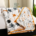 Story@Home Dohar Single Bed 100% Cotton AC Blanket for Summer|144x 220CM, 150GSM Ac Comforter |White & Yellow Floral Pattern Reversible Duvet Quilt, All-Season Blanket Kafalo