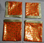 Lakshmi Maa Collection's Rumala Sahib Double Set Orange with gota (4 nos.)