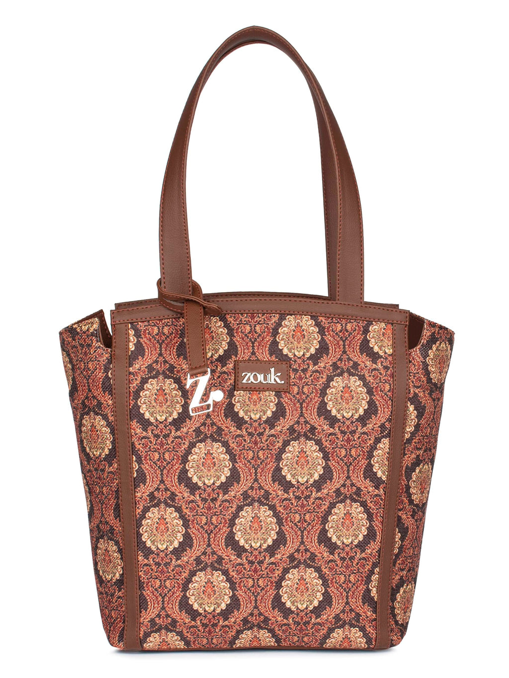 ZOUK Rhea Kapoor Adira Tote Bag for Women | Stylish Handbag for Woman | Premium Tote Bags | Purse Handbag | Big Size Stylish Hand Bags | Jodhpur Damask