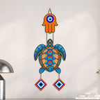 Artvibes Turtle Evil Eye Hanging Decor for Main Door & Entrance | Lucky Vastu MDF Wall Art | Decorative Accent for Living Room | Office | Hallway & Bedroom | Housewarming Gift Item (WH_8542N)