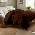Day Care® Cloud Loom 600 GSM Filling Microfiber Comforter | Ultra Warm Heavy Winter Quilt Blanket Rajai | Soft, Fluffy & Hypoallergenic Bedding | 60x90 Single Bed - Chocolate Brown Kafalo