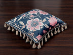 ishro home Premium Cushion Cover 16 inch x 16 inch | Set of 1 – Soft European Standard Fabric, Frill Design, Machine Washable | (1, Night Sapphire, 16x16 Inch)