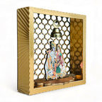 Art Street Radha Krishna Small Pooja Mandir for Office & Home Wall Hanging Temple, Diwali Decoration, Gifts, Dcor for Friends & Family (7x7 Inch)