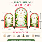 Ganpati Decoration Setup for Home, 3 Piece Freestanding Ganesh Festival Backdrop for Idol, Easy DIY Pooja Mandap Decor, Suitable for up to 12 Inches Ganpati Backdrop Stand & Home Temple