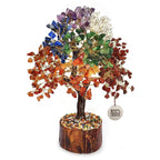 CRIKI Natural Seven Chakra Tree of Life - Seven Chakra Crystal Tree, Home Decor, Fake Bonsai, Feng Shui Decor for Healing 7 Chakra of The Human Body, Money, Health, Peace, Good Luck, and Prosperity