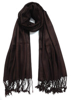 Chandwasia Viscose Scarf Stole & Shawl | Travel Office Casual Styling For Men Women Summer Winter Use | Viscose Fabric | 28x72 Inches | Self Design Sent Randomly Daily Drape Wraps | Brown