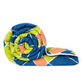 Divine Casa Microfibre Geometric All-Weather 120 GSM Reversible Single Bed Size Quilt Comforter Blanket (140 x 230, Green and Orange)| TC - 120 Kafalo