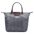 NFI essentials Womens Shopping Tote Bag Foldable Handbag Travel Bag Shoulder Waterproof Carry Bag for Grocery & Daily Use, Dark Grey