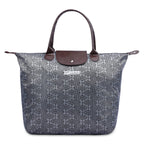 NFI essentials Womens Shopping Tote Bag Foldable Handbag Travel Bag Shoulder Waterproof Carry Bag for Grocery & Daily Use, Dark Grey
