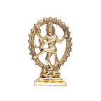 KridayKraft Shiva Idol Metal Statue for Home Decor,Gold Plated Dancing Shiva Natraja/Natrajan (Mahakal Murti) Murti Showpiece Figurine Decorative & Gifts Article...