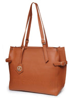 Carrylux Soft PU Textured Tote Bag for Women