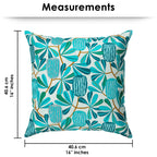 Story@Home Aqua Blue & Teal Abstract Cushion Cover Set of 5 | 16 x 16 Inch| Digital Printed Decorative Pillow Covers | Soft Polyester Cushion Covers for Sofa, Couch, Living Room & Bedroom Decor