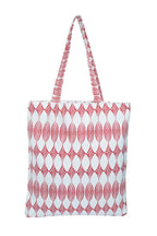 AQVA Printed Soft Cotton Canvas Tote Bag for Women | Trendy Stylish Multipurpose Handbag with Zipper | Shoulder Bag for Shopping, Grocery, Travel, Beach & Work | Ditto, Red