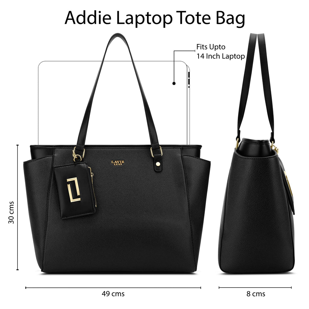 Lavie Luxe Women's Addie Large Laptop Tote Handbag | Fits Upto 15 Inch Laptop | Laptop Bag for Work | Ladies purse | Stylish Shoulder Bag | Gift For Women