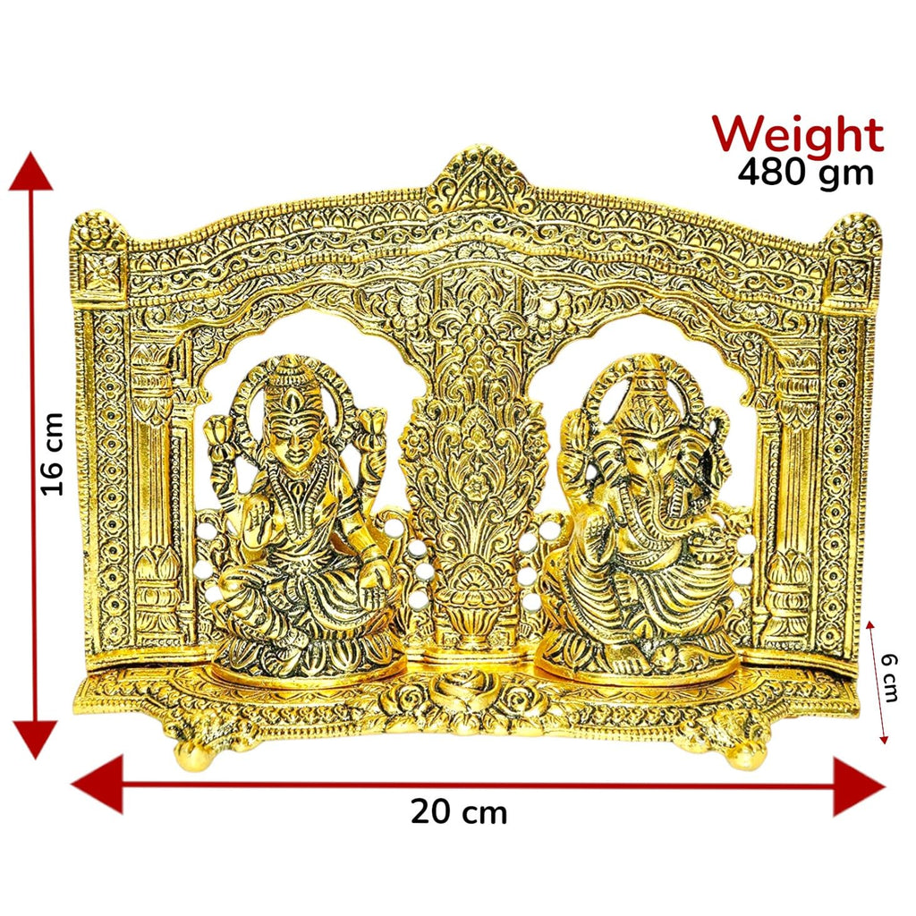 KridayKraft Laxmi Ganesh Idol Showpiece Metal Lakshmi Ganesh Statue Diwali Home Decoration Items Lakshmi Ganesh for Diwali puja