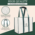 BLACKBOXES Big Eco Cotton Canvas Shopping Bags for Carry Milk Grocery Fruits Vegetable with Reinforced Handles jhola Bag - Kitchen Essential