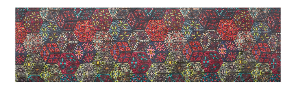 EH 100% Pure Mulberry Silk Scarf for Women, head scarf, neck scarf, hair scarf, digital printed long (22 X 72) (MC 9)