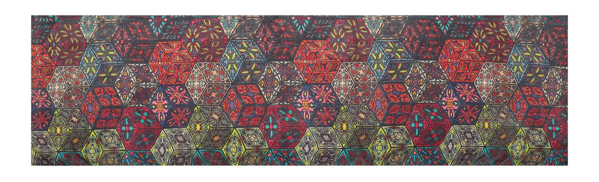 EH 100% Pure Mulberry Silk Scarf for Women, head scarf, neck scarf, hair scarf, digital printed long (22 X 72) (MC 9)
