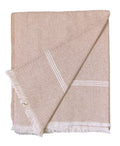 Arvore Bunkaar Plain Pure Handloom Khes - 100% Desi Thick And Heavy Cotton 100 TC Khes/Summer Blanket/Chadar/Yoga Blanket (Wavy Brown 2) Kafalo