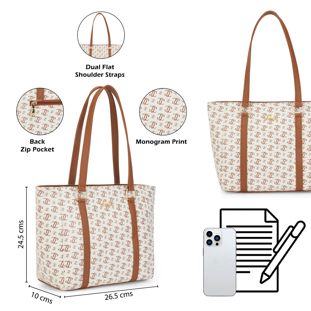 Lavie Women's Betula Tote Handbag | Ladies Purse Handbag | Bag for Women | Rakhi Gift for Sister