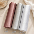 Leaf & FEATHER™ Muna Satin Hijab Scarf for Women | Pack of 3 Hijab Set | 200 x 70 cm | Silky Smooth & Lightweight | Premium Everyday Color Collection (8. Rose Taupe - Pearl Silver - Ivory White)