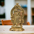 KridayKraft Aluminium Hindu God Sri Shrinathji Nathdwara Idol Sculpture Statue Murti,Dwarkadhish Idol for Puja