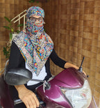 Switchon Female Rayon Anti Pollution Full Face Scarf Uv Sun Rays Protection Scarf For Women - Free Size (Multi2)