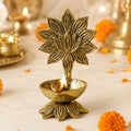 Behoma 100% Pure Brass Lotus Diya for Puja | Kamal Deepak Diya