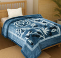 BSB HOME Supersoft Printed Mink Blanket for Heavy Winter – 600 GSM Ultra Soft Luxurious Embossed Double Bed Blanket, Warm & Fluffy Cozy for Extreme Cold Weather (Grey Blue, 150 x 230 Cm, 2500 Grams) Kafalo