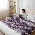 HOKIPO Gradient Fleece AC Blanket Double Bed Queen, 200x230 cm / 6.5x7.5 feet, Purple (AR-5260-PRPL) Kafalo